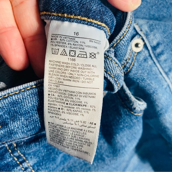 Old Navy Rockstar Super Skinny Stretchy Blue Denim Jeans 16 - Picture 6 of 8